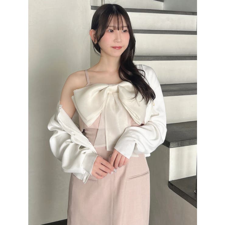 リボンデザインIラインワンピース | dazzlin | 詳細画像19 