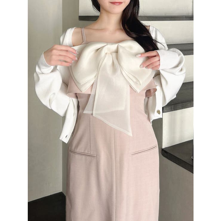 リボンデザインIラインワンピース | dazzlin | 詳細画像20 