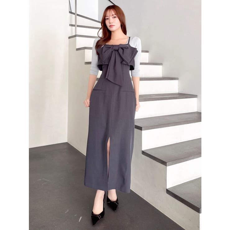 リボンデザインIラインワンピース | dazzlin | 詳細画像24 