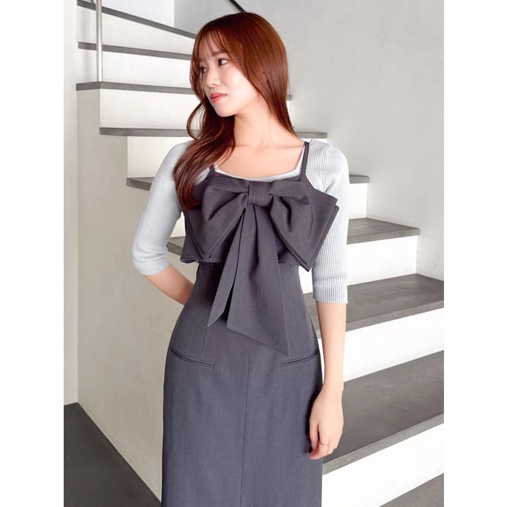 リボンデザインIラインワンピース | dazzlin | 詳細画像26 