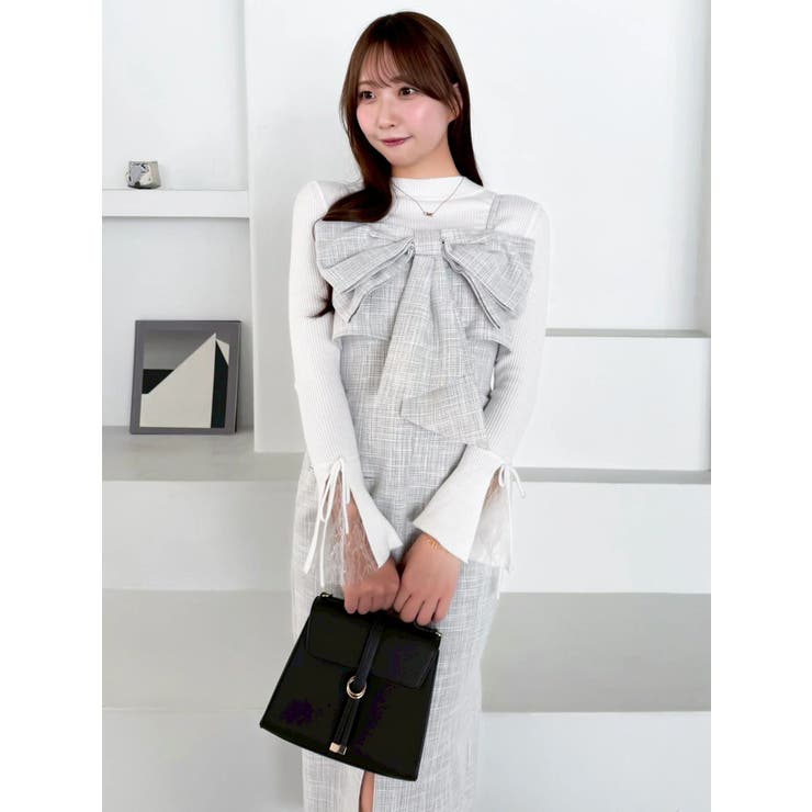 リボンデザインIラインワンピース | dazzlin | 詳細画像5 