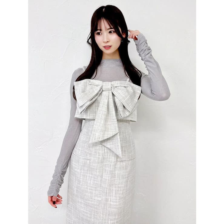 リボンデザインIラインワンピース | dazzlin | 詳細画像9 