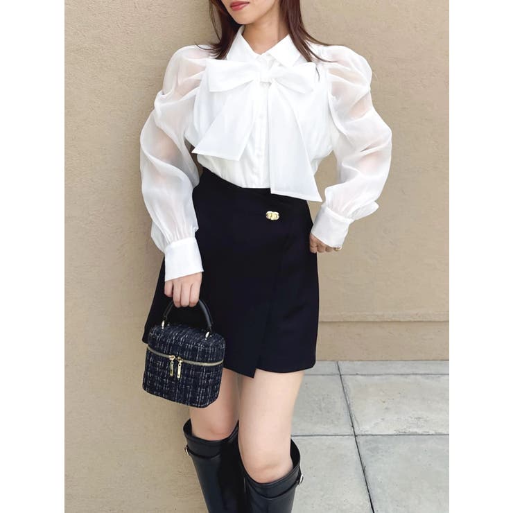 2WAYボウタイタックペプラムブラウスⅡ | dazzlin | 詳細画像15 