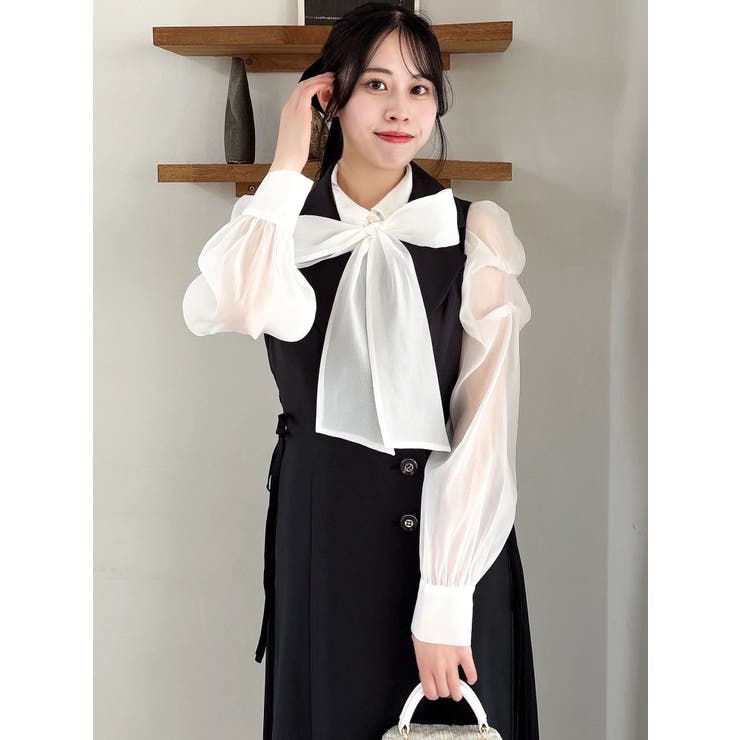 2WAYボウタイタックペプラムブラウスⅡ | dazzlin | 詳細画像23 