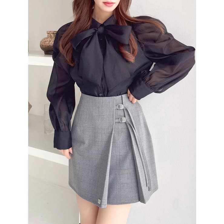 2WAYボウタイタックペプラムブラウスⅡ | dazzlin | 詳細画像8 