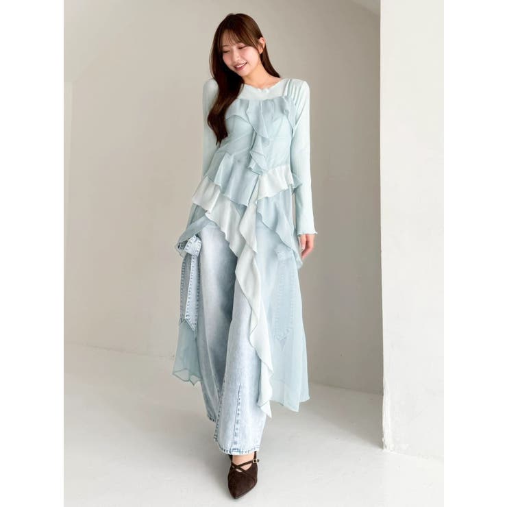 ミントグリーン | ラッフルイレヘムシアービスチェ | dazzlin