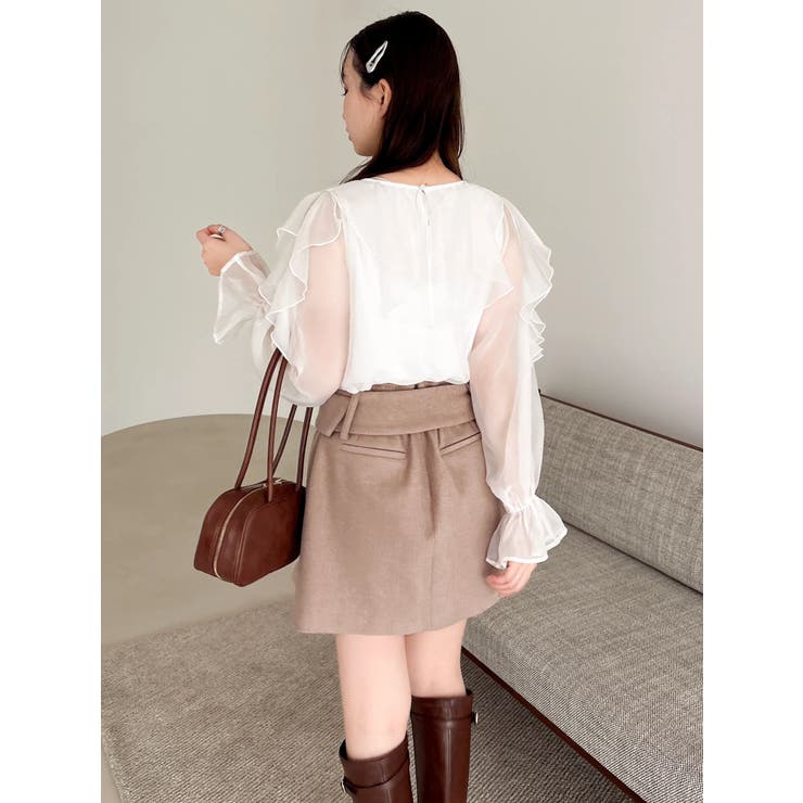 シアーウェーブフリルブラウス | dazzlin | 詳細画像14 