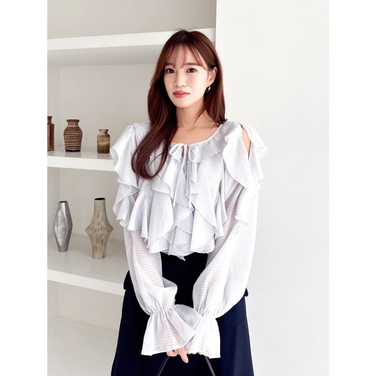 シアーウェーブフリルブラウス | dazzlin | 詳細画像27 