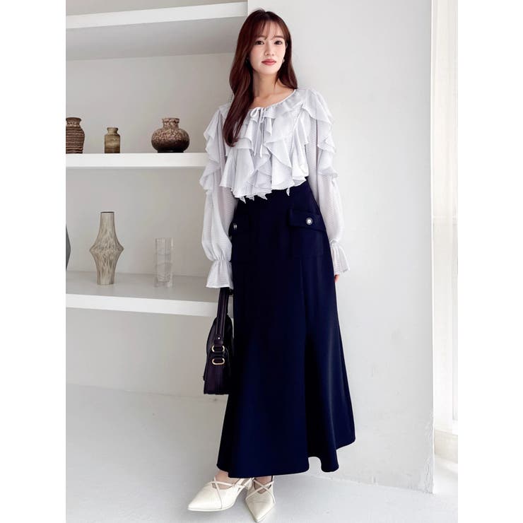 シアーウェーブフリルブラウス | dazzlin | 詳細画像30 