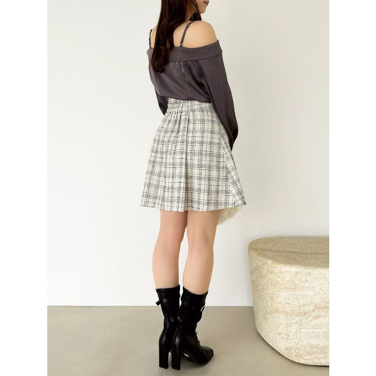 【久間田琳加コラボ】サテンオフショルシャツ | dazzlin | 詳細画像22 