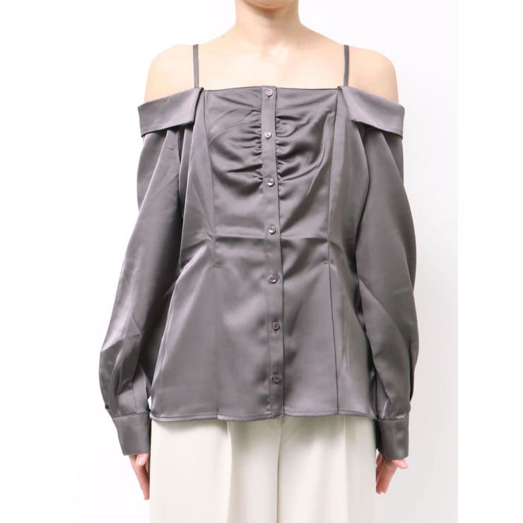 【久間田琳加コラボ】サテンオフショルシャツ | dazzlin | 詳細画像30 