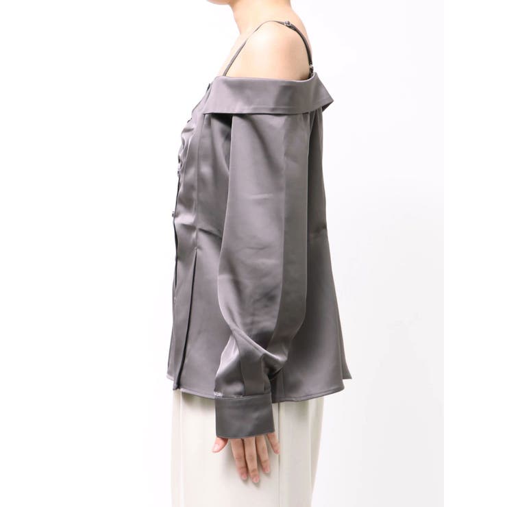 【久間田琳加コラボ】サテンオフショルシャツ | dazzlin | 詳細画像31 