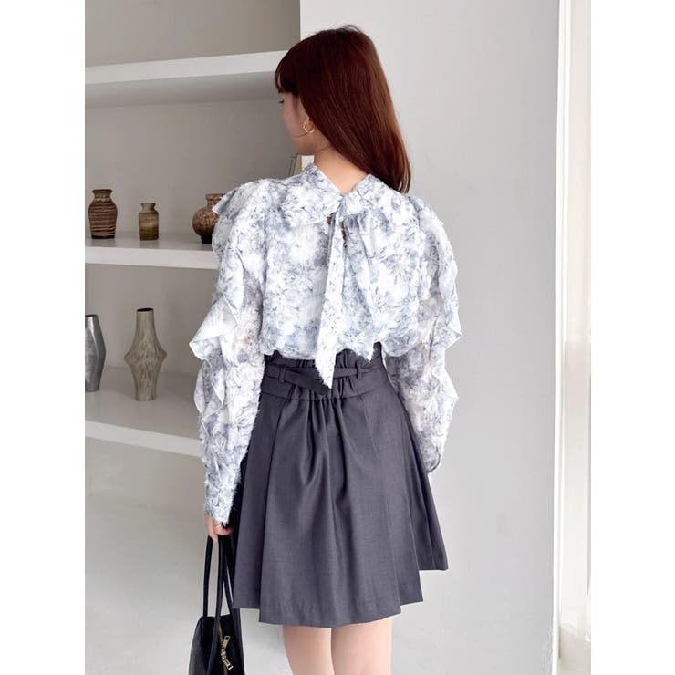 ヘアリーフラワーシフォンブラウス | dazzlin | 詳細画像16 