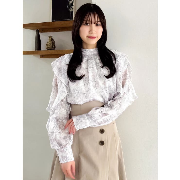 ヘアリーフラワーシフォンブラウス | dazzlin | 詳細画像21 