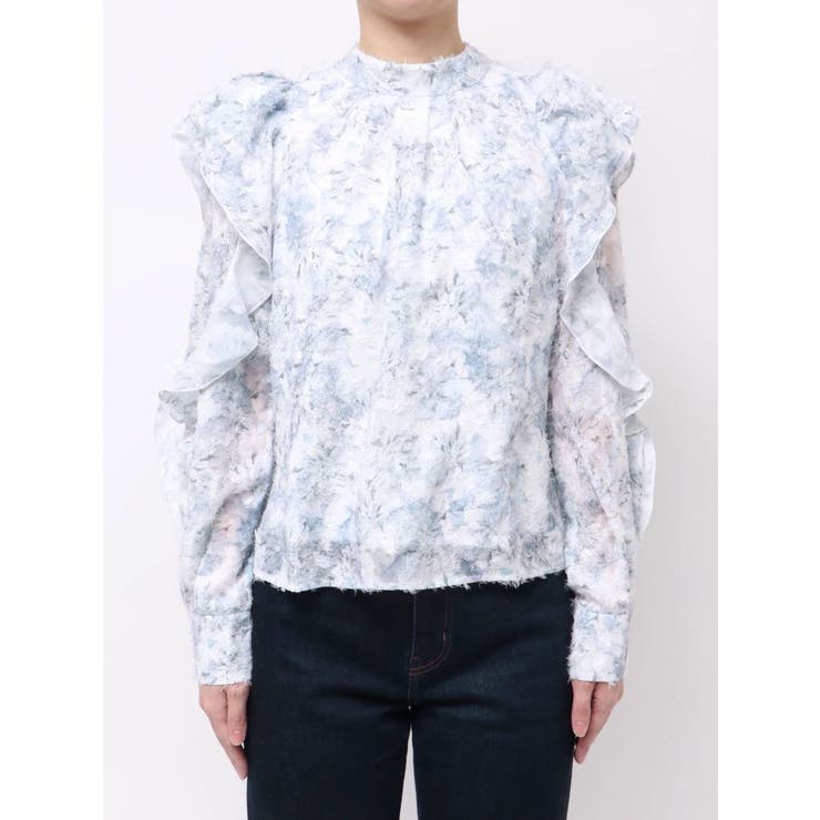 ヘアリーフラワーシフォンブラウス | dazzlin | 詳細画像30 