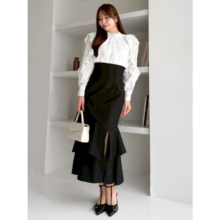 ヘアリーフラワーシフォンブラウス | dazzlin | 詳細画像6 