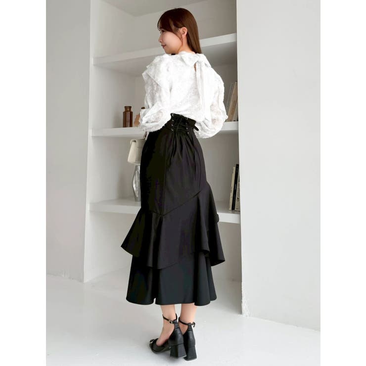 ヘアリーフラワーシフォンブラウス | dazzlin | 詳細画像7 