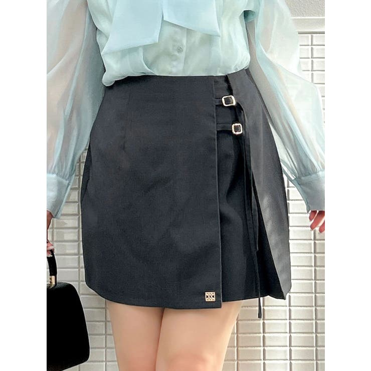 チャコールグレー | サイドリボンスカパン | dazzlin