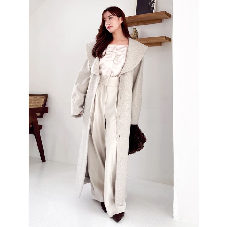 【久間田琳加コラボ】サイドベルトストレートスラックスパンツ | dazzlin | 詳細画像14 