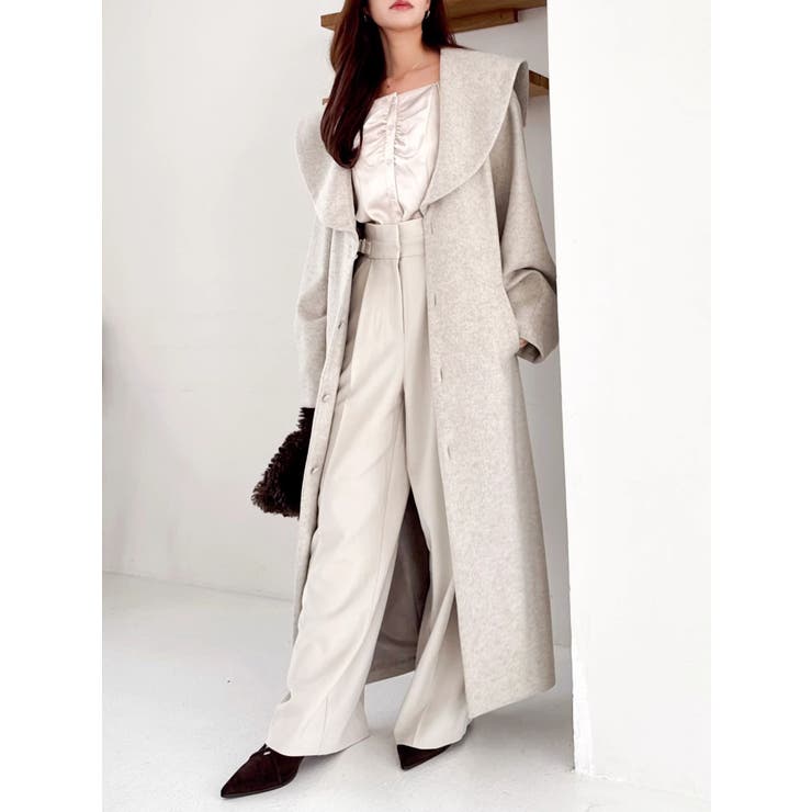 【久間田琳加コラボ】サイドベルトストレートスラックスパンツ | dazzlin | 詳細画像16 