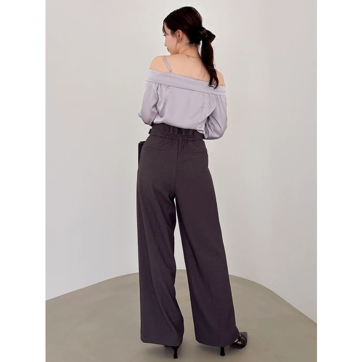 【久間田琳加コラボ】サイドベルトストレートスラックスパンツ | dazzlin | 詳細画像20 