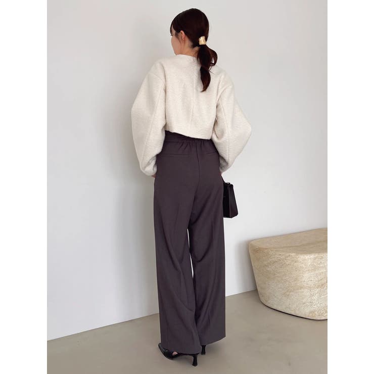 【久間田琳加コラボ】サイドベルトストレートスラックスパンツ | dazzlin | 詳細画像23 