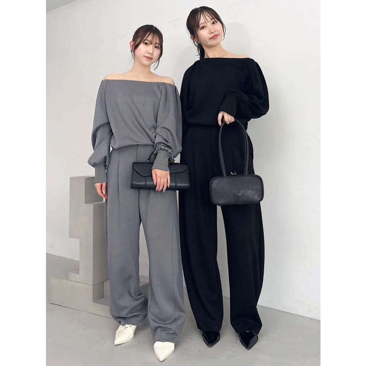 【吉田朱里】バレルレッグスウェットパンツ ※BLACK WEB限定カラー | dazzlin | 詳細画像18 