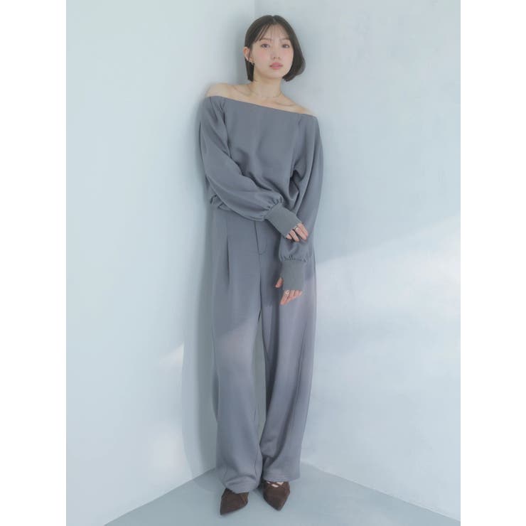 【吉田朱里】バレルレッグスウェットパンツ ※BLACK WEB限定カラー | dazzlin | 詳細画像3 