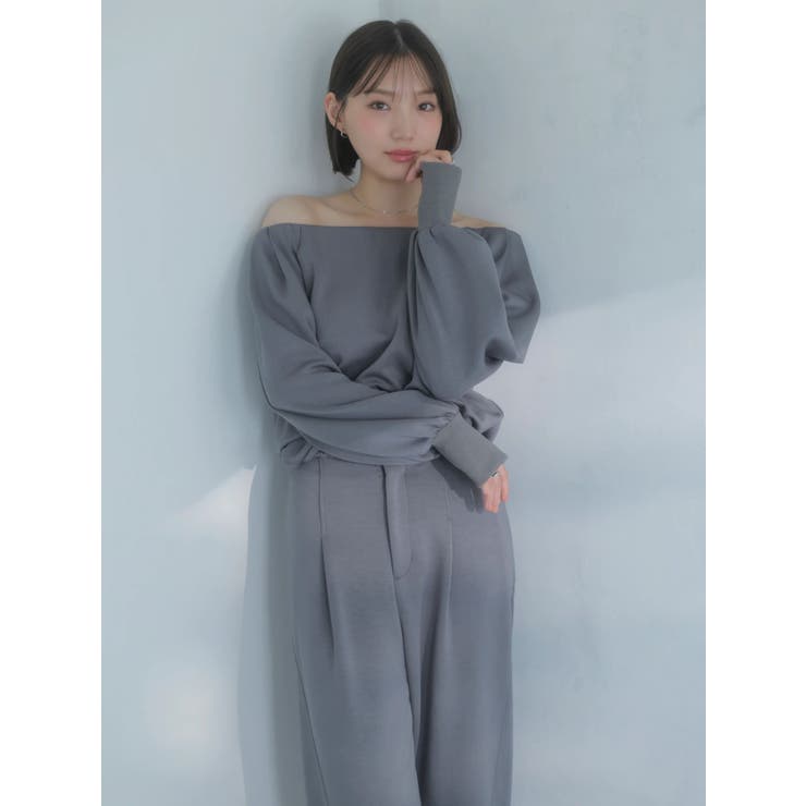 【吉田朱里】バレルレッグスウェットパンツ ※BLACK WEB限定カラー | dazzlin | 詳細画像4 