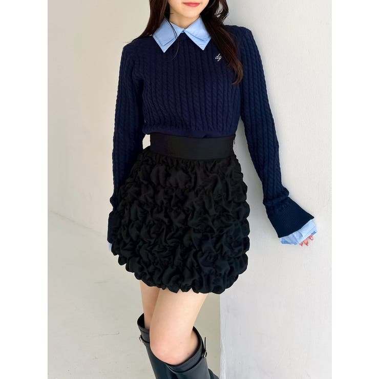 ブラック | シュリンクミニスカート | dazzlin