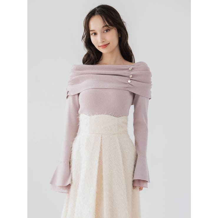 フサフサジャカードフレアスカート | dazzlin | 詳細画像12 