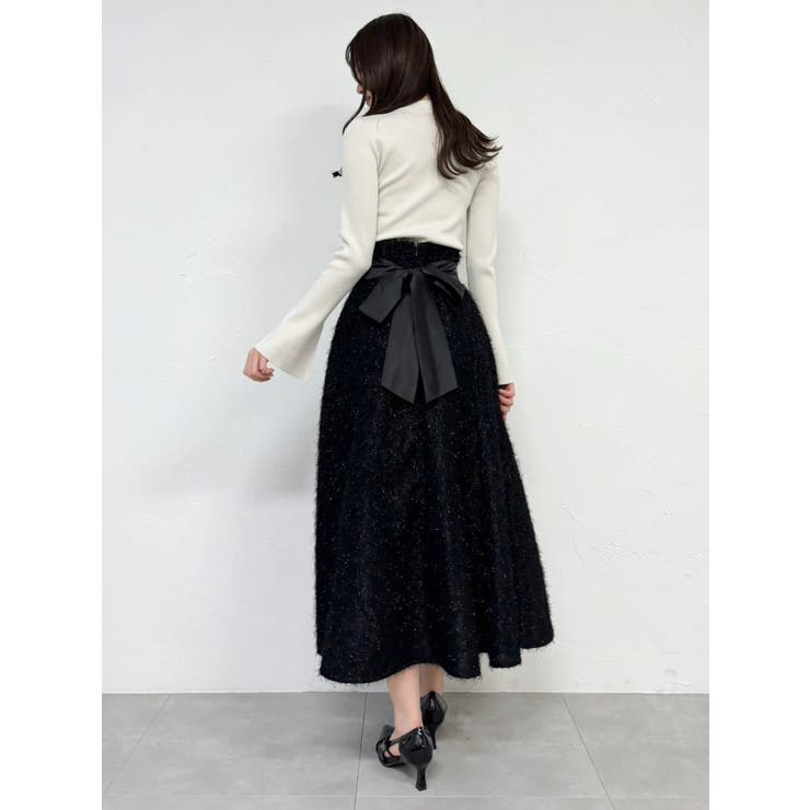 フサフサジャカードフレアスカート | dazzlin | 詳細画像23 