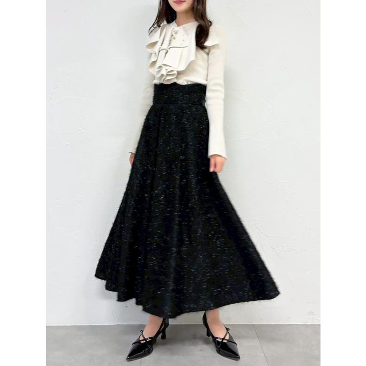 フサフサジャカードフレアスカート | dazzlin | 詳細画像24 