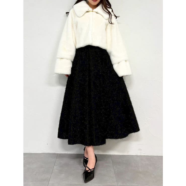 フサフサジャカードフレアスカート | dazzlin | 詳細画像26 