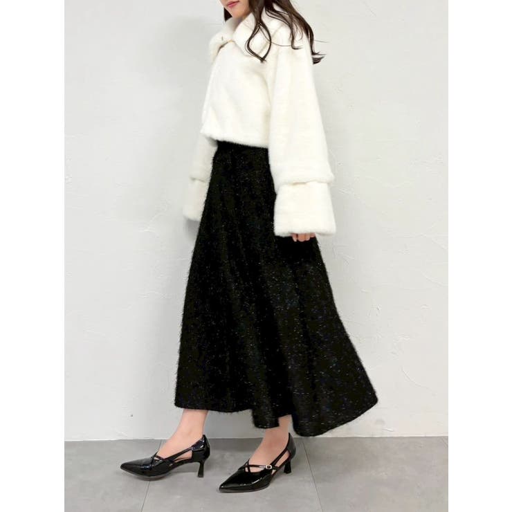 フサフサジャカードフレアスカート | dazzlin | 詳細画像27 