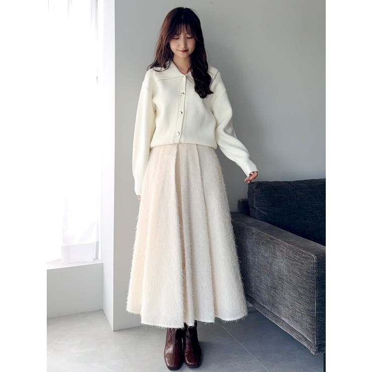 フサフサジャカードフレアスカート | dazzlin | 詳細画像39 