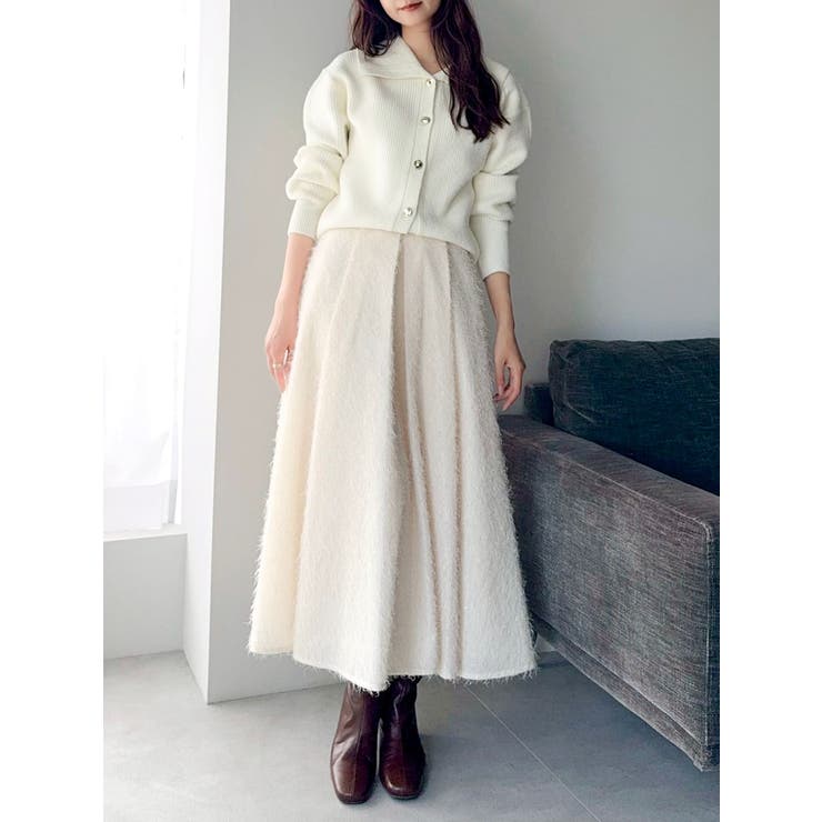 フサフサジャカードフレアスカート | dazzlin | 詳細画像40 