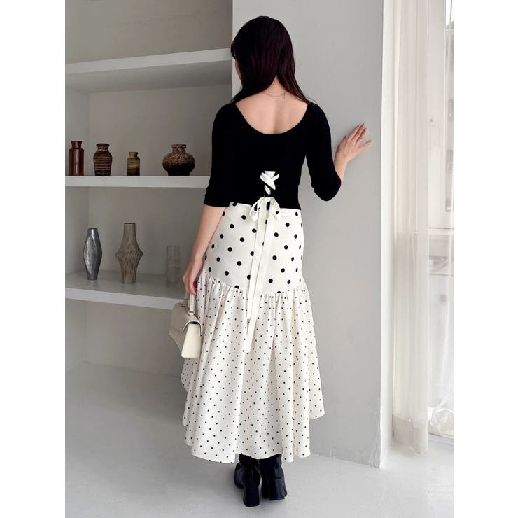 ドットジャカードイレヘムスカート | dazzlin | 詳細画像11 