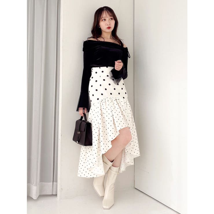 ドットジャカードイレヘムスカート | dazzlin | 詳細画像12 