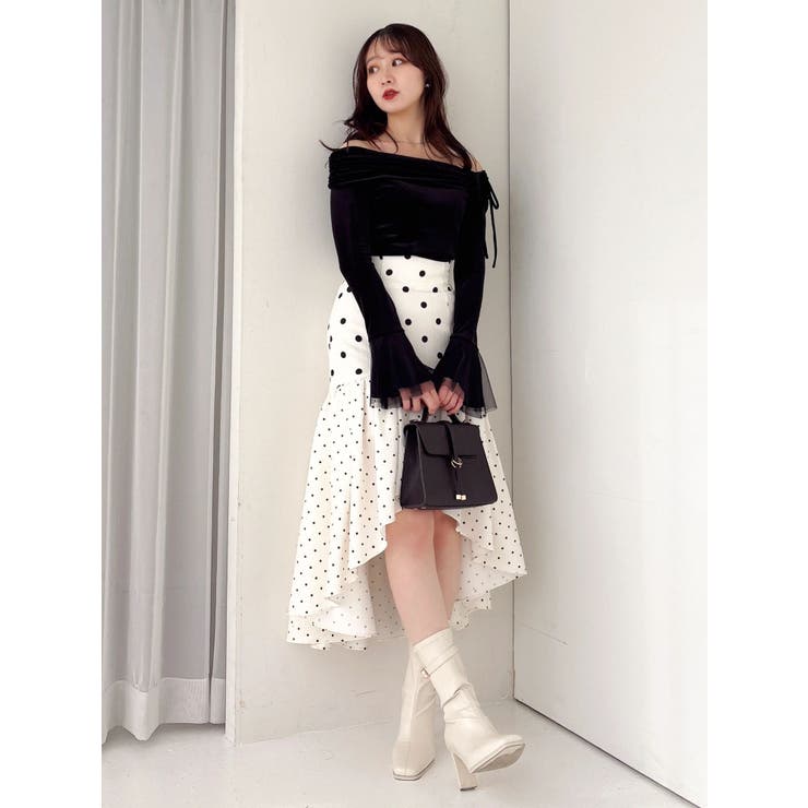 ドットジャカードイレヘムスカート | dazzlin | 詳細画像13 