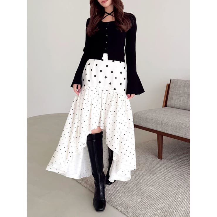 ドットジャカードイレヘムスカート | dazzlin | 詳細画像18 