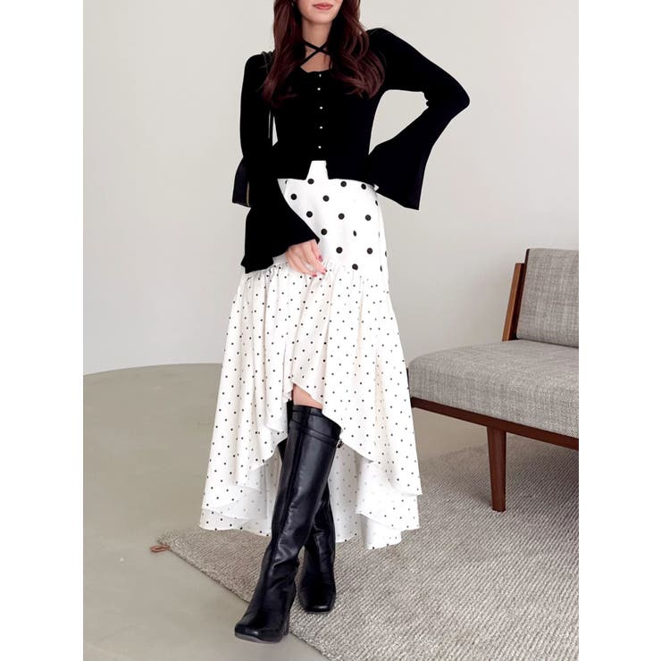 ドットジャカードイレヘムスカート | dazzlin | 詳細画像19 