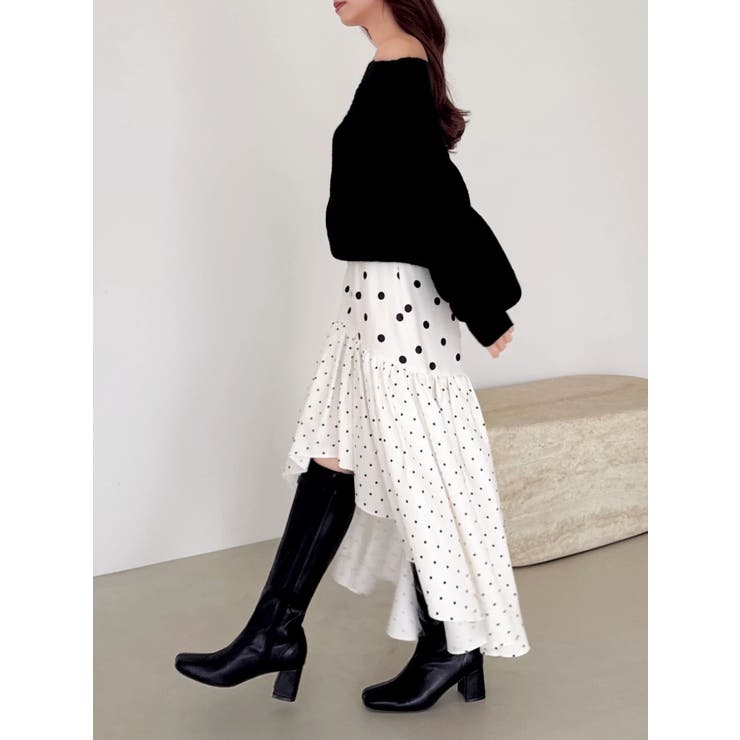 ドットジャカードイレヘムスカート | dazzlin | 詳細画像25 