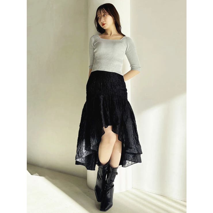 ドットジャカードイレヘムスカート | dazzlin | 詳細画像27 