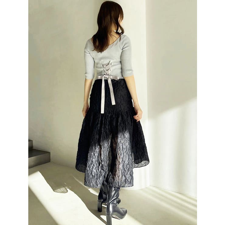 ドットジャカードイレヘムスカート | dazzlin | 詳細画像28 