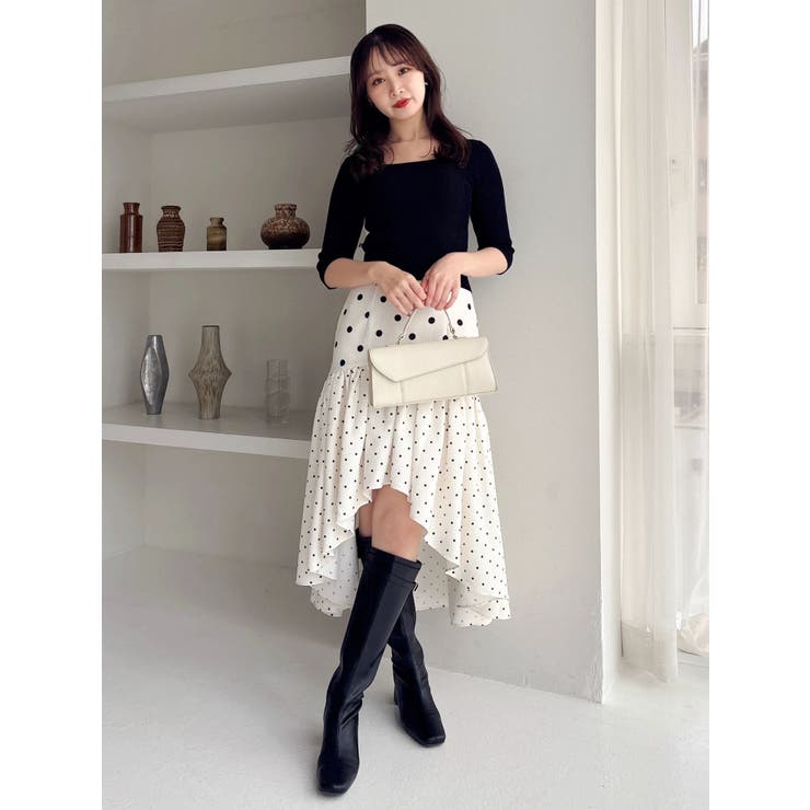 ドットジャカードイレヘムスカート | dazzlin | 詳細画像8 