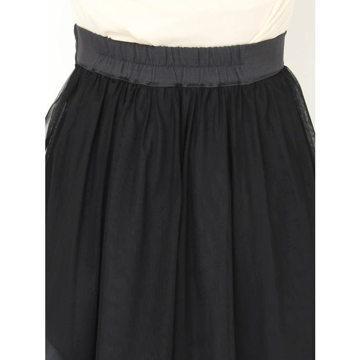 サテンパイピングシアーアシメティアードチュールスカート | dazzlin | 詳細画像21 