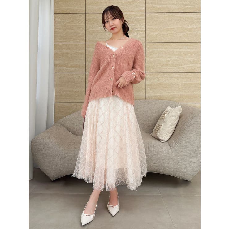 【再生産分】スパンコールチュールチェックスカート | dazzlin | 詳細画像22 