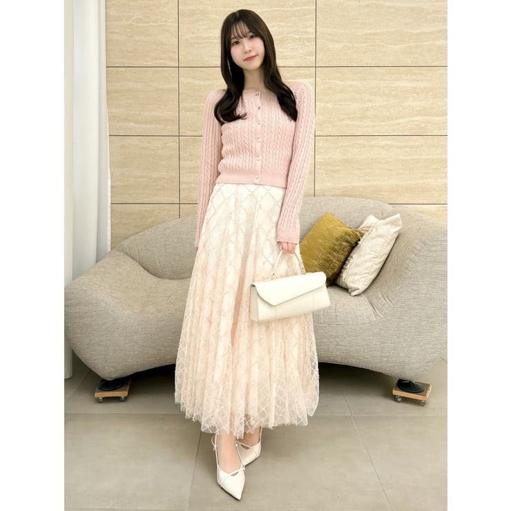 【再生産分】スパンコールチュールチェックスカート | dazzlin | 詳細画像23 