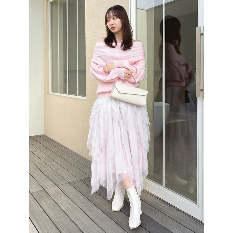 ヘムティアードチュールスカート | dazzlin | 詳細画像15 